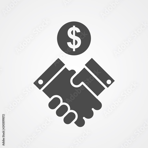 Financial agreement vector icon sign symbol