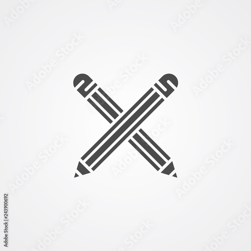 Pencils vector icon sign symbol