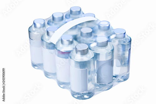 box of bottled water