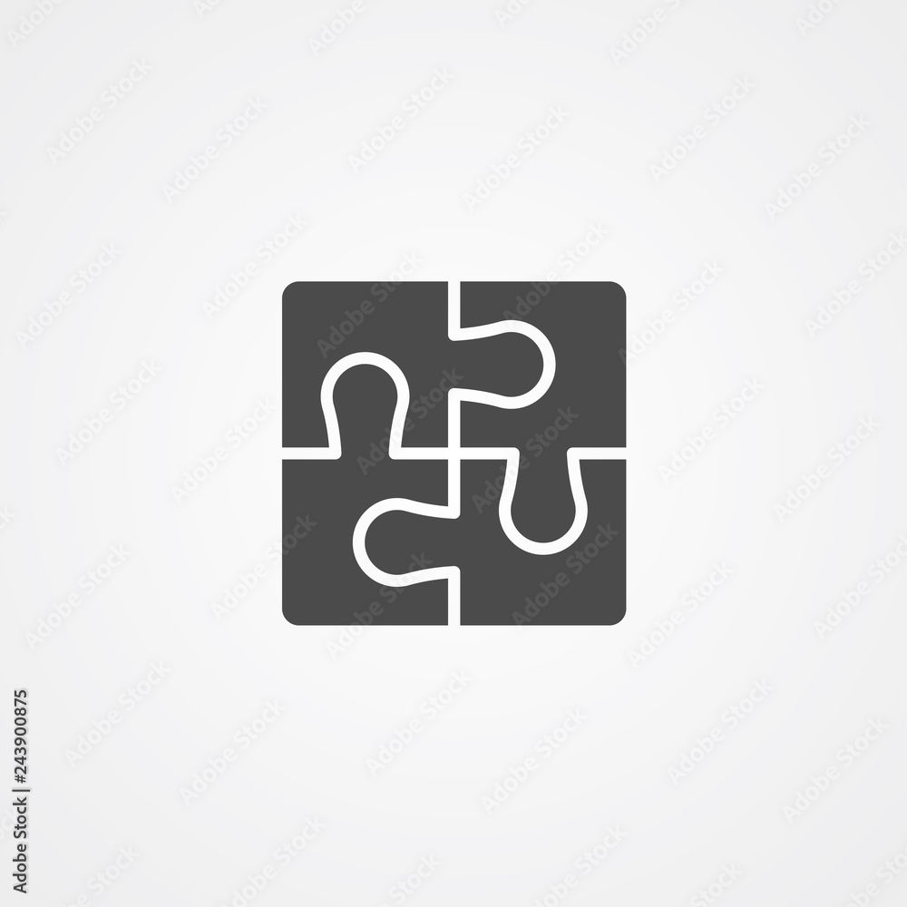 Puzzle vector icon sign symbol Puzzle vector icon sign symbol