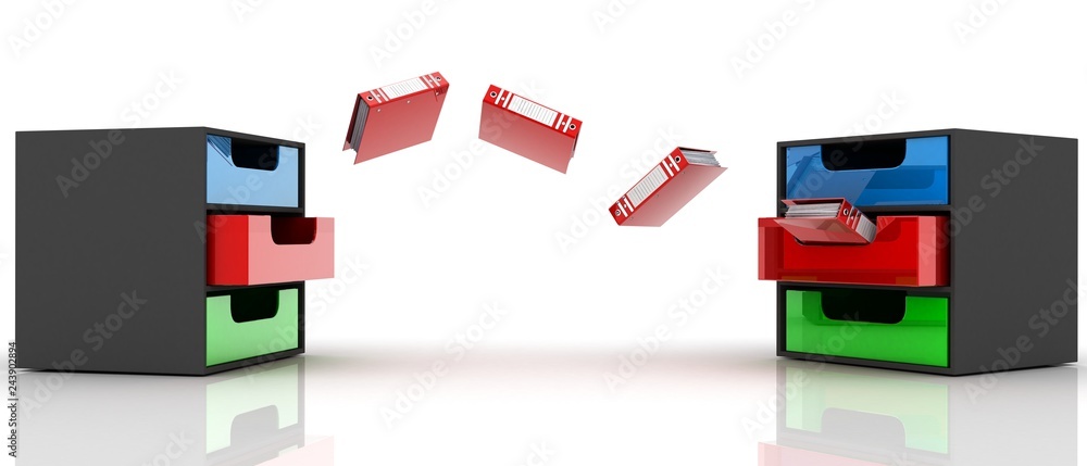 Obraz premium ARCHIVE . 3d Render Illustration
