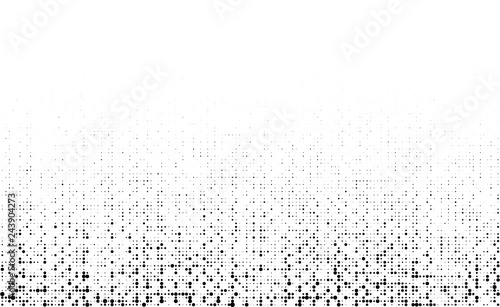 Grunge rough halftone texture. Crumpled burlap. Canvas grunge effect. Gradient textile background using halftone circle dots pattern. Vector  illustration