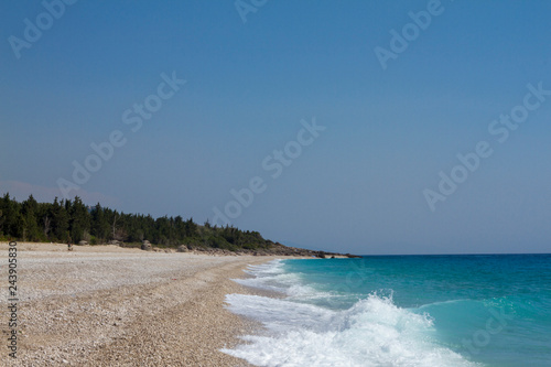 Rocky beach in Drymades Dhermi Albania