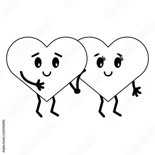 cute hearts in love cartoons
