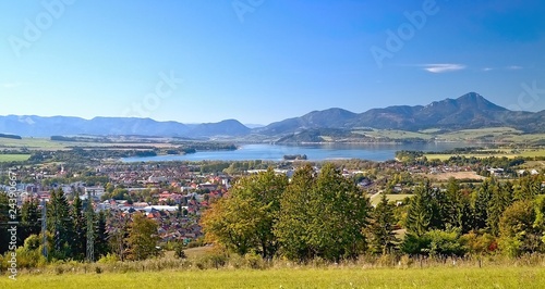 View from Haj-Nicovo to the part of Liptovsky Mikulas and the well-known dam Liptovska Mara.