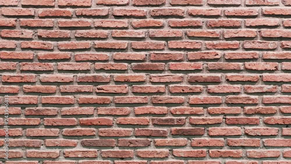 Slow Panning Shot of Brick Wall From Right to Left Slow Panning Shot of Brick Wall From Right to Left