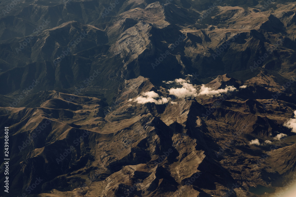 Views of the spanish Pyrenees from the airplane window