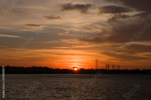 beautiful sunset on the sea © Vladimir