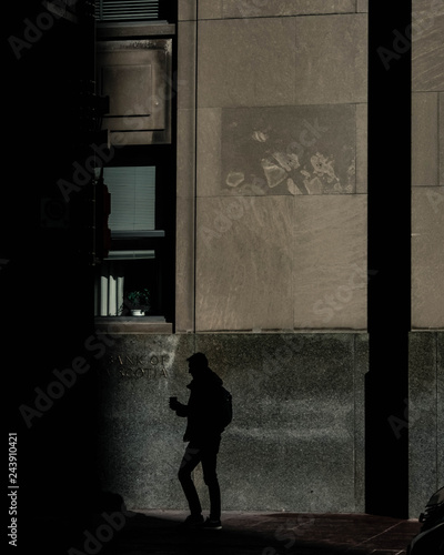 Photography Silhouette of a person on the street