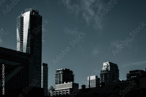 Skyline of skyscrapers