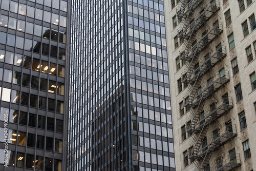 Modern and Old Skyscrapers in Chicago