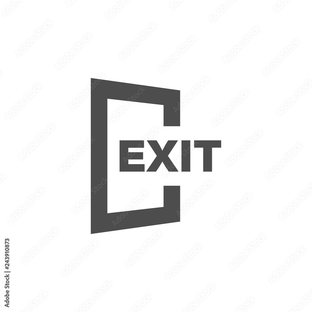 Fototapeta premium Exit icon graphic design template vector