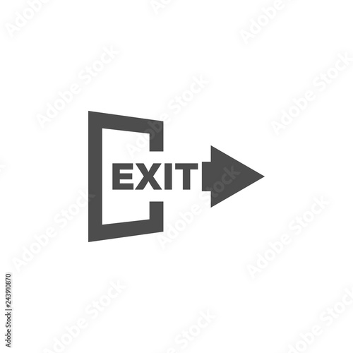 Exit icon graphic design template vector