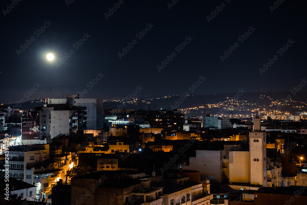 Full Moon Over City