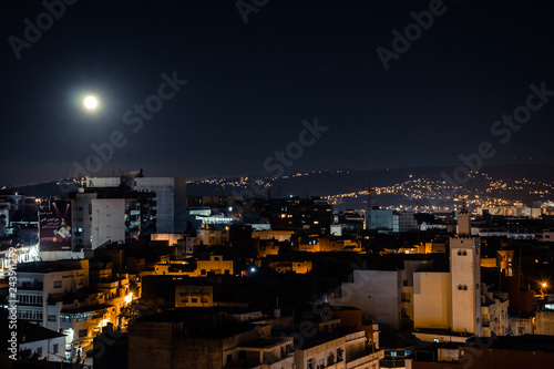 Full Moon Over City