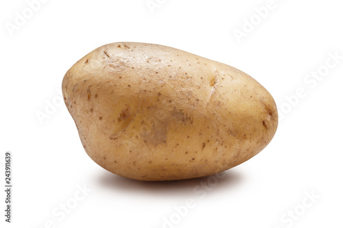 Young potato isolated on white background