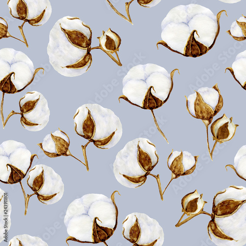 seamless pattern with cotton