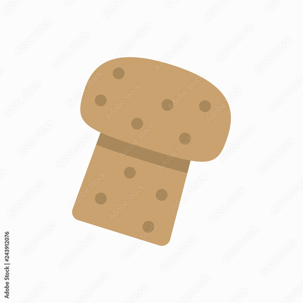 Cork from a bottle with a champagne. Vector illustration. EPS 10. Cork from a bottle with a champagne. Vector illustration. EPS 10.
