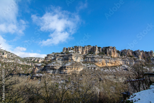 Mountain karstic landscape in Spain. Orbaneja del Castillo