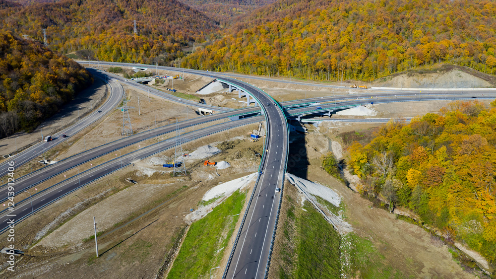 multi way road junction