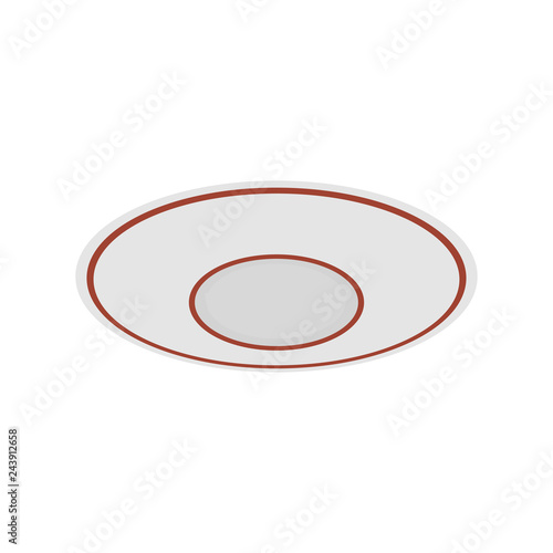 Saucer. Little plate. Vector illustration. EPS 10.