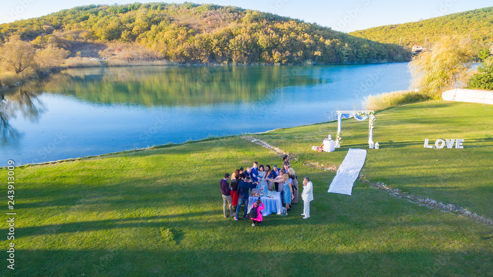 wedding on lake