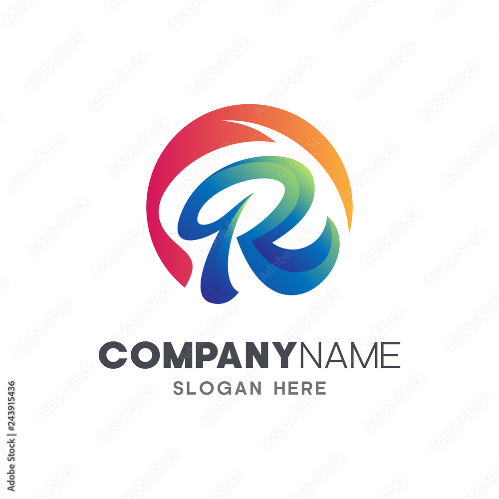 modern letter R logo design modern letter R logo design