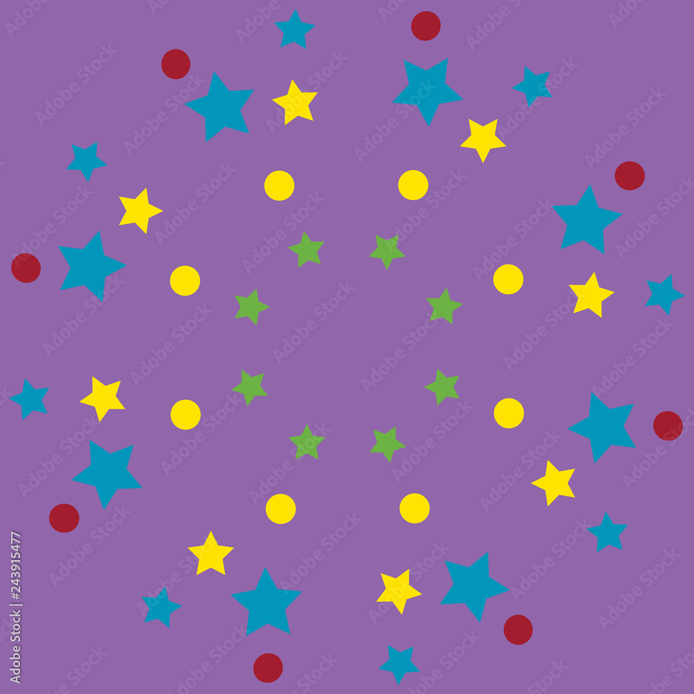 Vector star pattern on a purple background Vector star pattern on a purple background