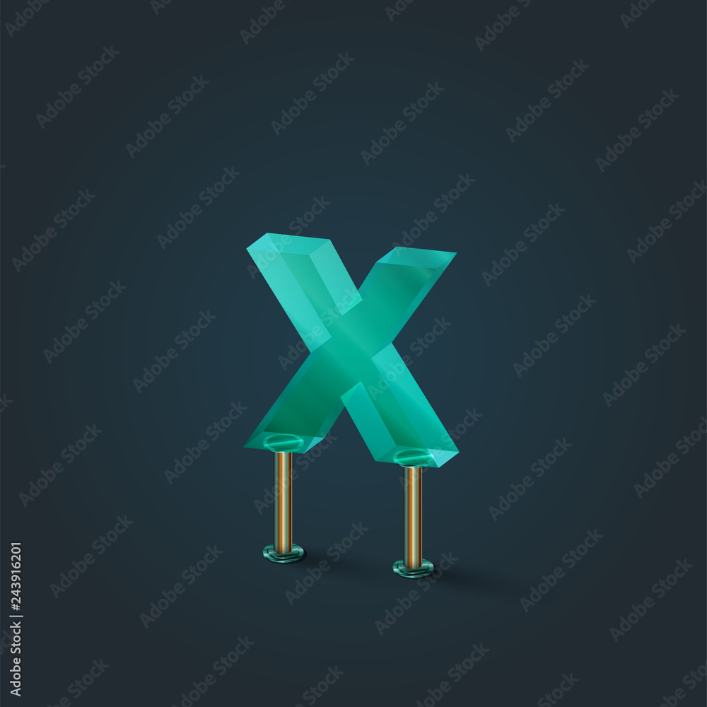 Character made by glass, vector Character made by glass, vector