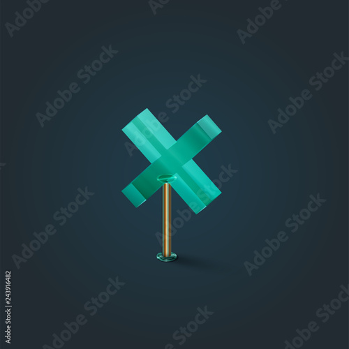 Fotografia Character made by glass, vector