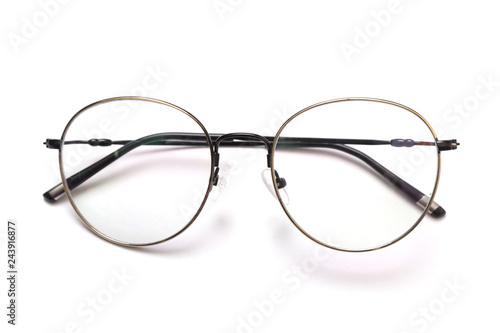 Eyeglass frame on white background. Isolated