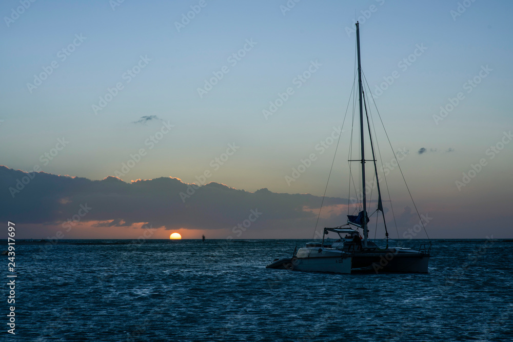 Pôr-do-sol em Aruba