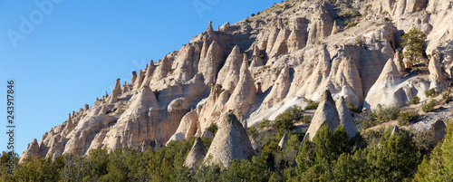 Beautiful American Landscape during a sunny evening. Taken in Kasha-Katuwe Tent Rocks National Monument, New Mexico, United States.