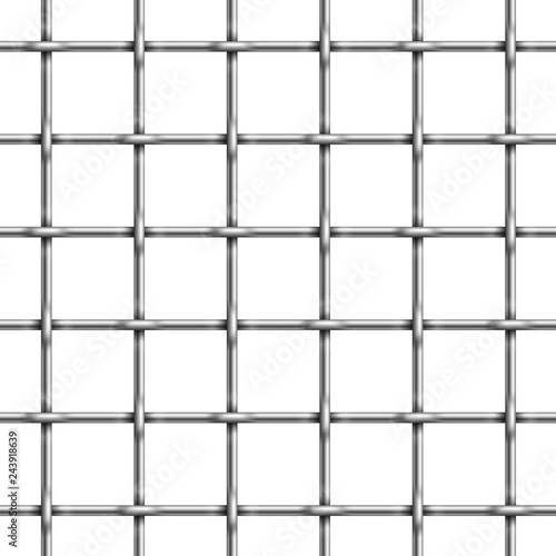 Seamless pattern of jail cell bars. Vector illustration of metal prison cage.