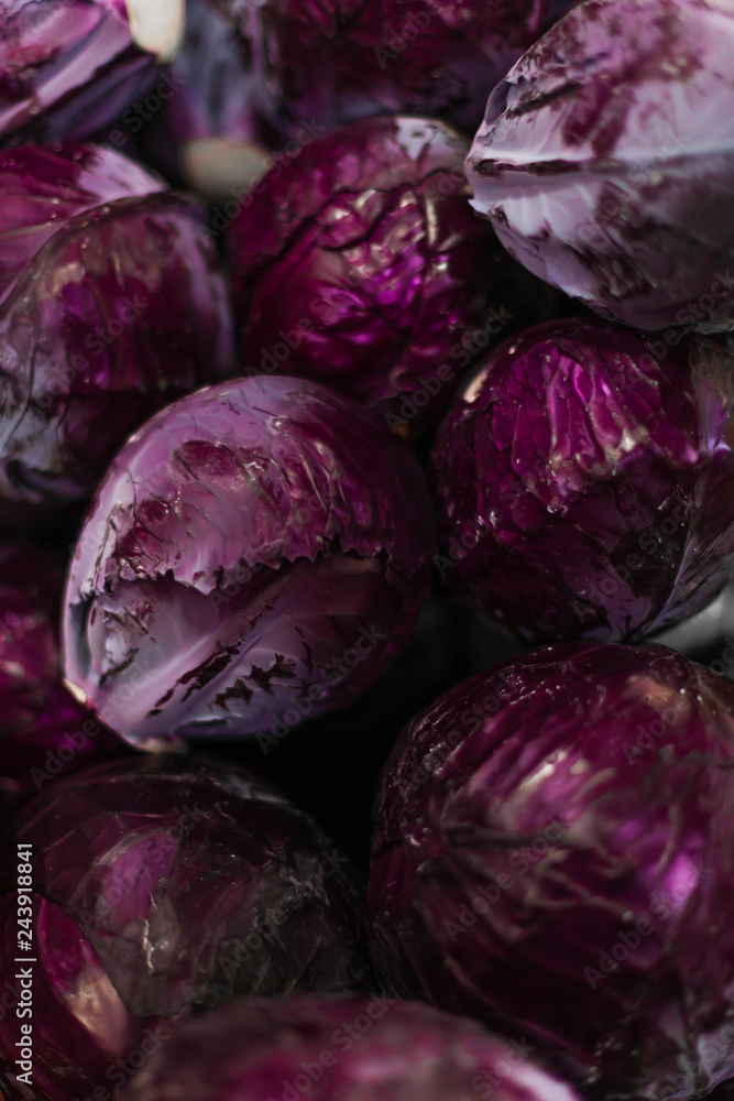 Purple cabbage on the market Purple cabbage on the market