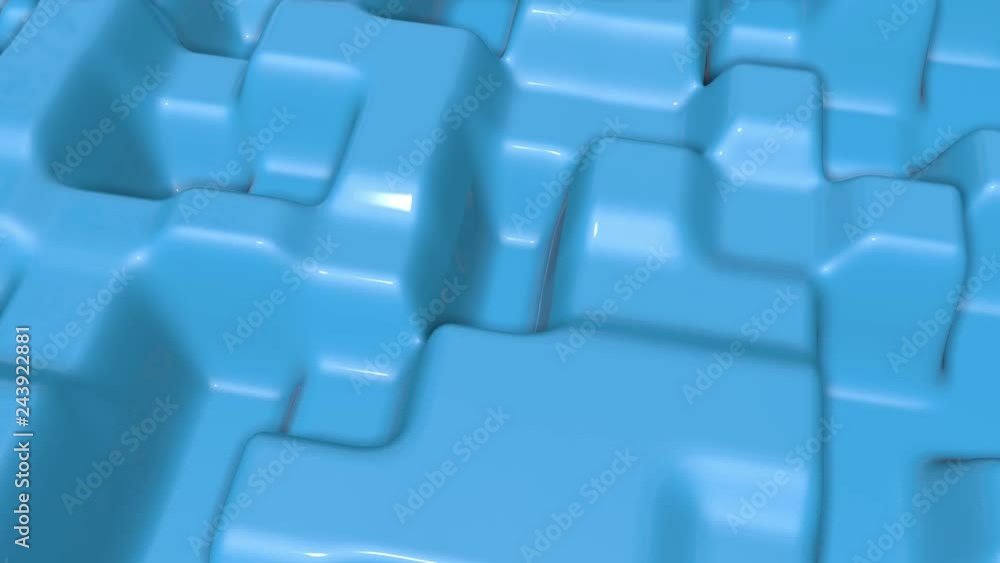 blue glossy deformable surface. Abstract animation. 3d render blue glossy deformable surface. Abstract animation. 3d render