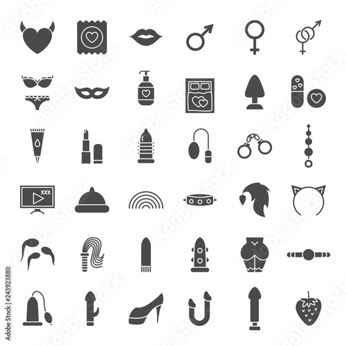 Sex Shop Solid Web Icons