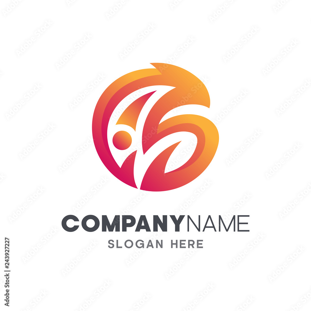 abstract people logo template abstract people logo template