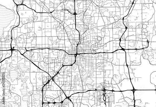 Area map of Orlando, United States