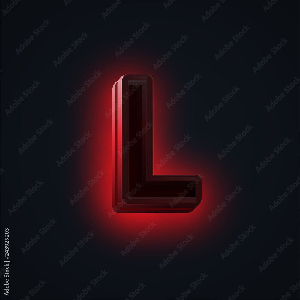 Red 'CLUB' neon lights character from a fontset, vector Red 'CLUB' neon lights character from a fontset, vector