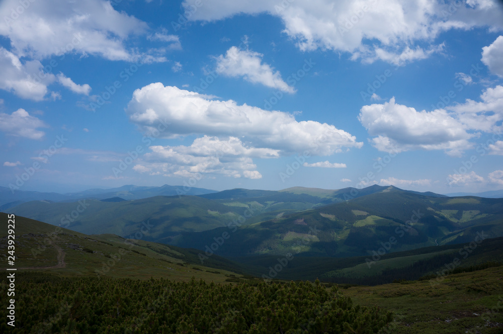 Summer panorama in Cindrel Mountains, Romania Summer panorama in Cindrel Mountains, Romania