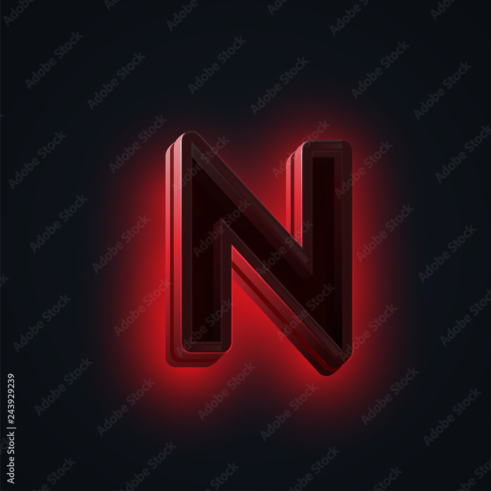 Red 'CLUB' neon lights character from a fontset, vector Red 'CLUB' neon lights character from a fontset, vector