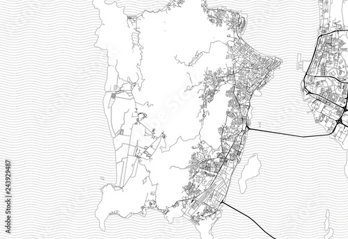 Area map of Penang Island, Malaysia