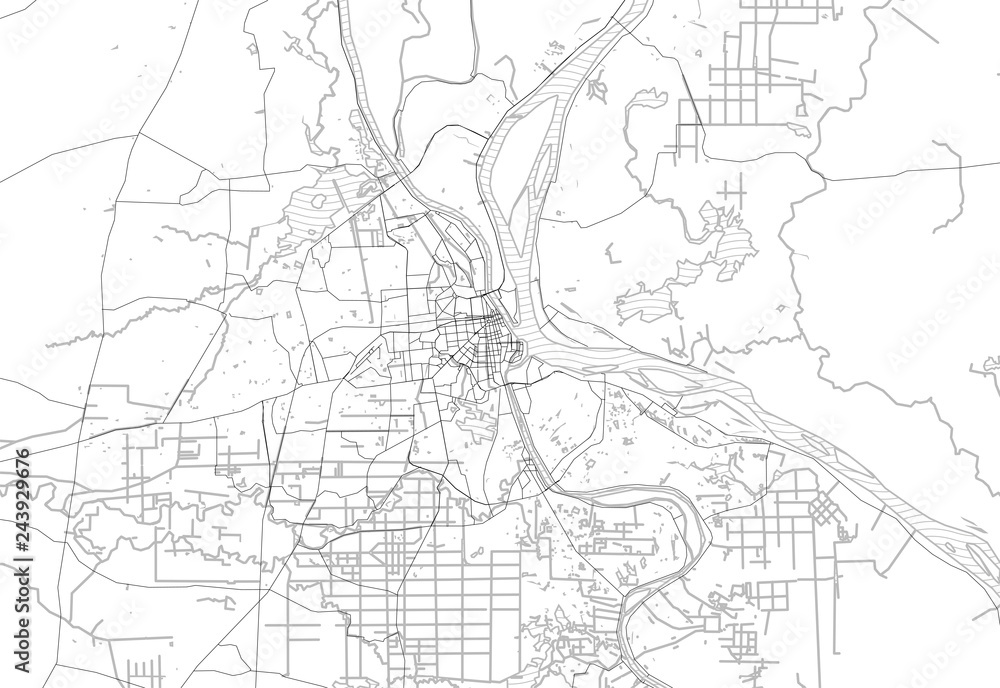 Area map of Phnom Penh, Cambodia
