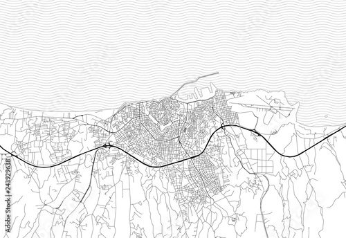Valokuvatapetti Area map of Heraklion, Greece