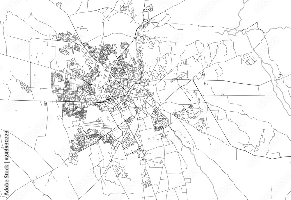 Area map of Marrakech, Morocco