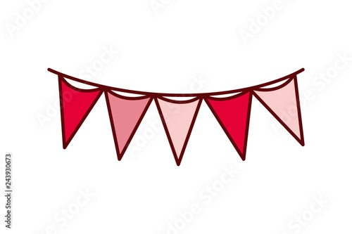 party garland isolated icon