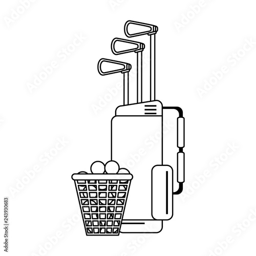 Golf sport game black and white