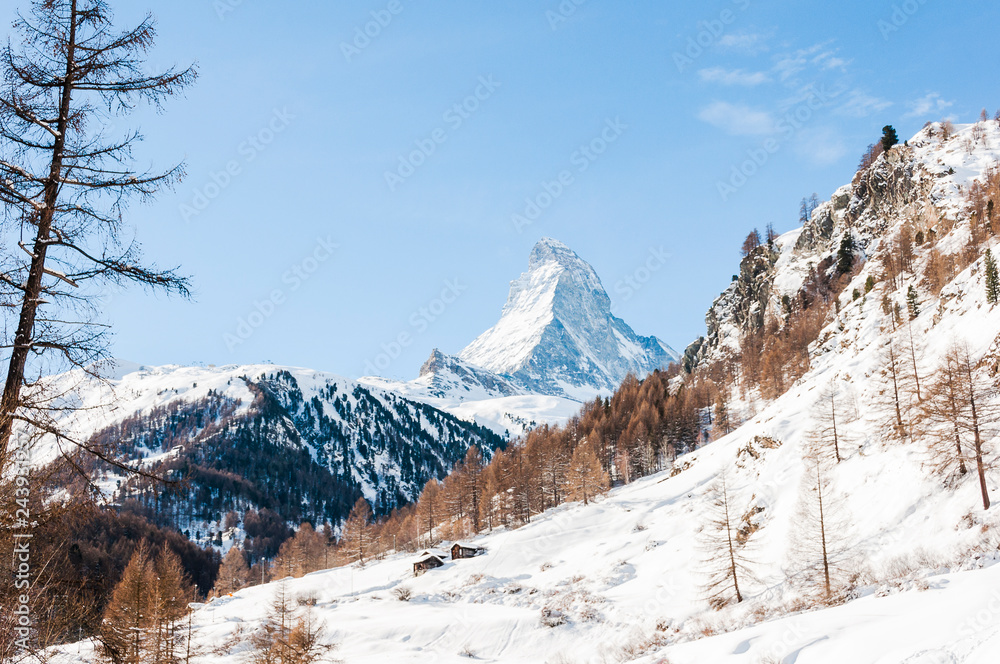 Zermatt, Fur, Zmutt, Matterhorn, Wallis, Walliser Berge, Alpen, Winter, Wintersport, Walliser Dorf, Schweiz