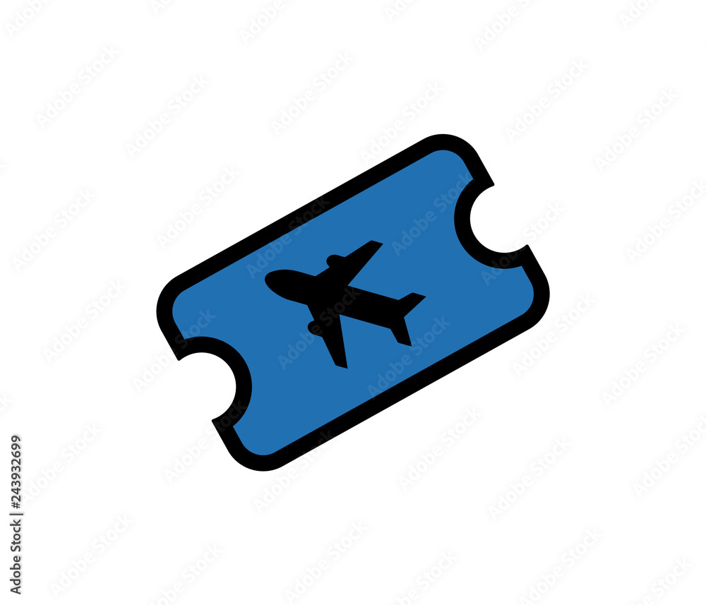Travel ticket icon